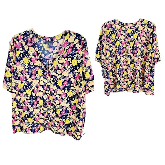 Modcloth Tops - ModCloth Women's Blouse Wildflower Wanderlust Floral Multi-color‎ Size 4X NWT